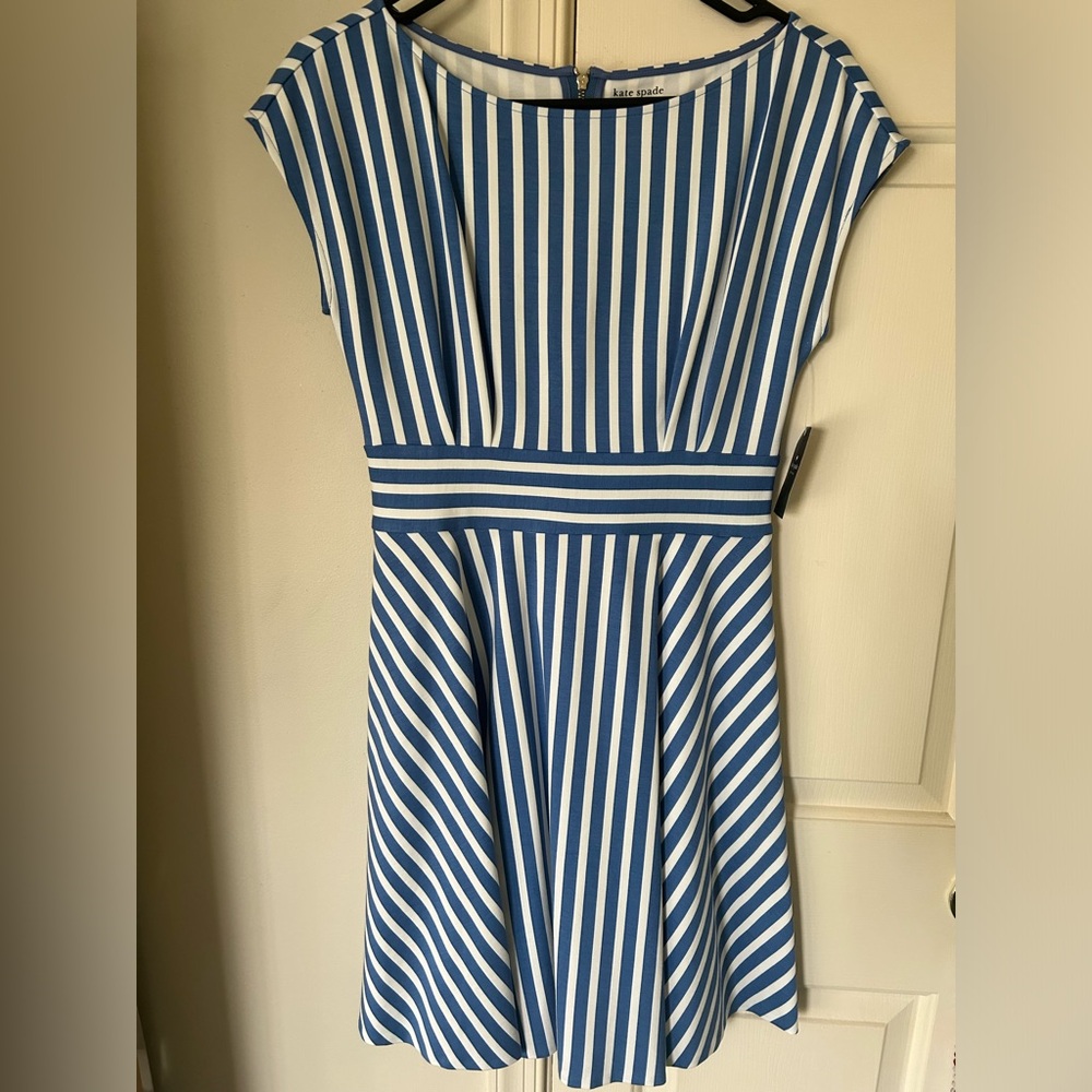 Kate Spade blue and white knee length dress